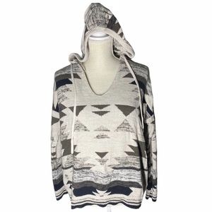 AEO Oversized Hooded Aztec Sweater